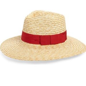 Brixton Straw & Red Joanna Hat NWT, size small